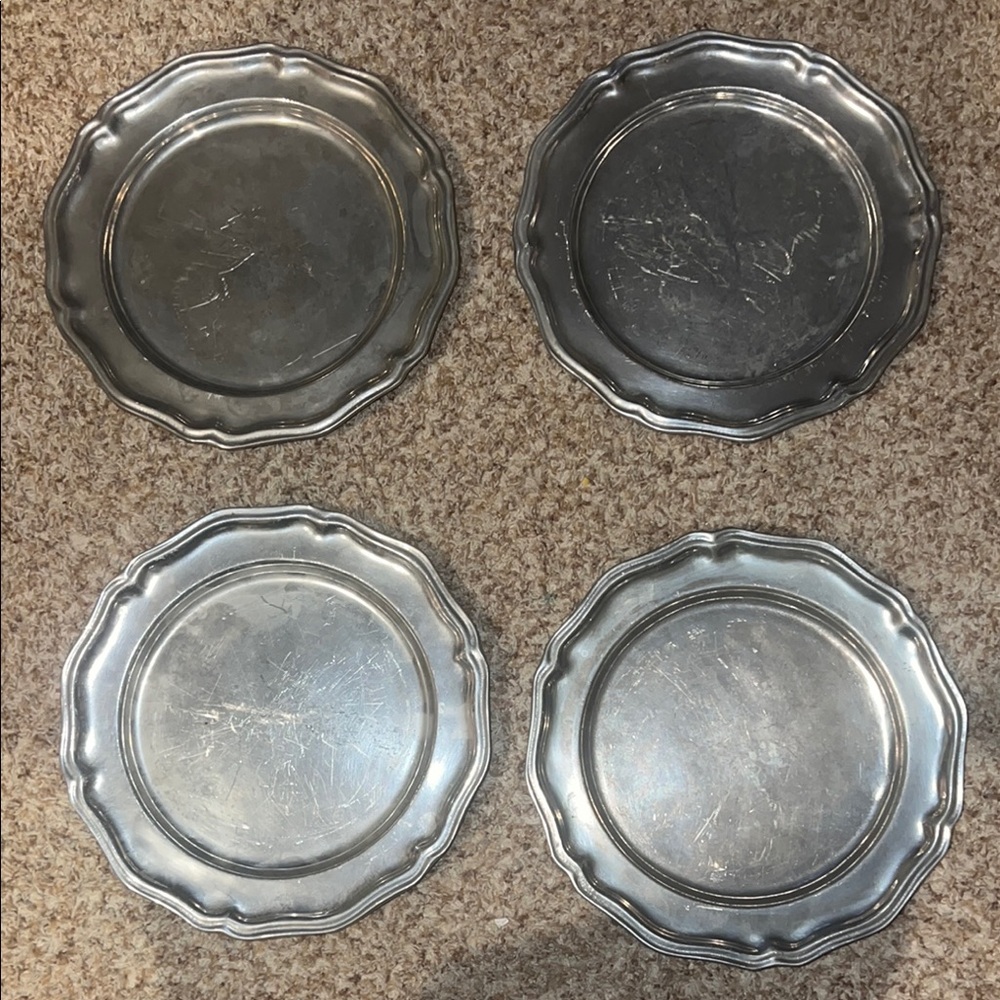 Lot Of 4 Vintage Wilton Columbia, PA 7" Plate Scalloped Edge